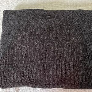 Harley Davidson long sleeve knit pullover dark gray 2XL. Super rare.